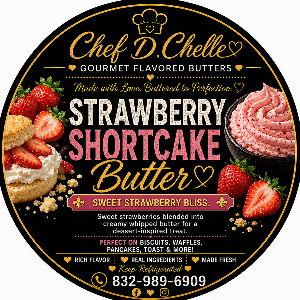 Strawberry Shortcake Butter | Chef D. Chelle Gourmet Flavored Butter
